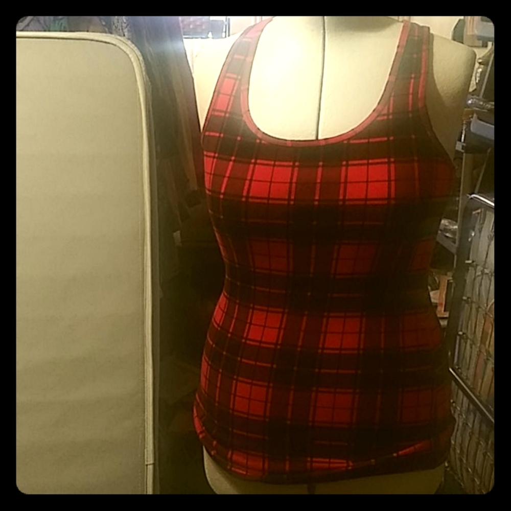 Red Plaid Tank